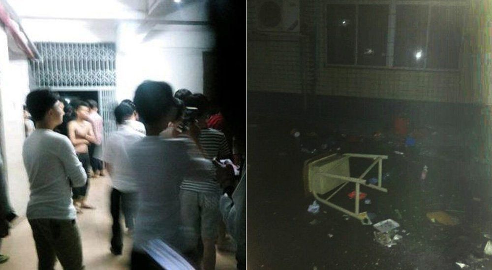 广东一技校多名学生砸食堂群殴校长