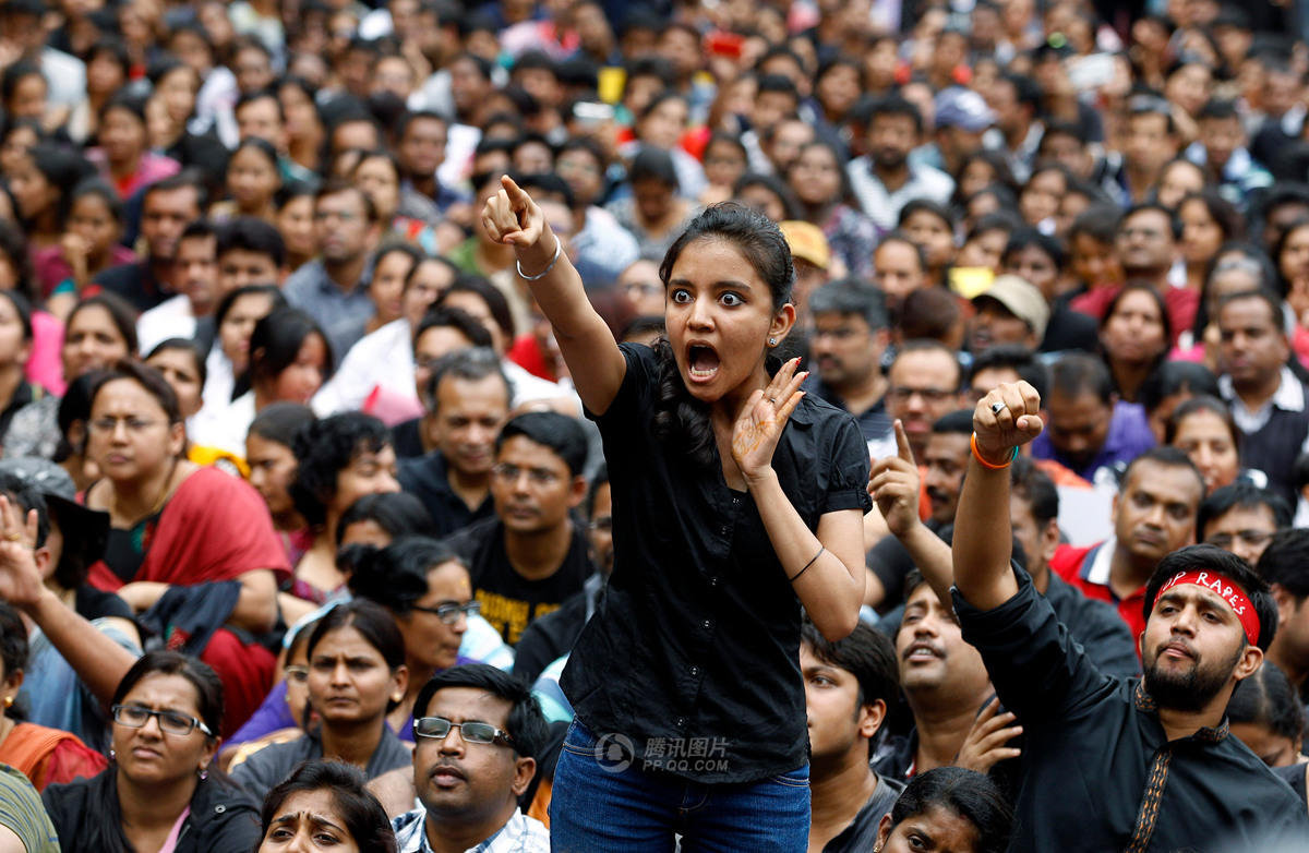 印度6岁女童在校被强奸 家长聚集抗议